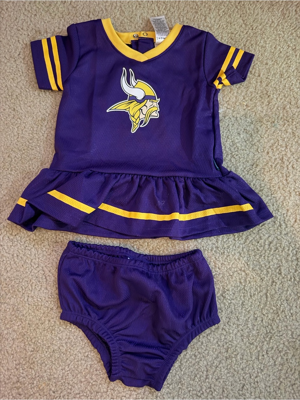 NFL Purple & Yellow Kids Dress with Vikings Logo